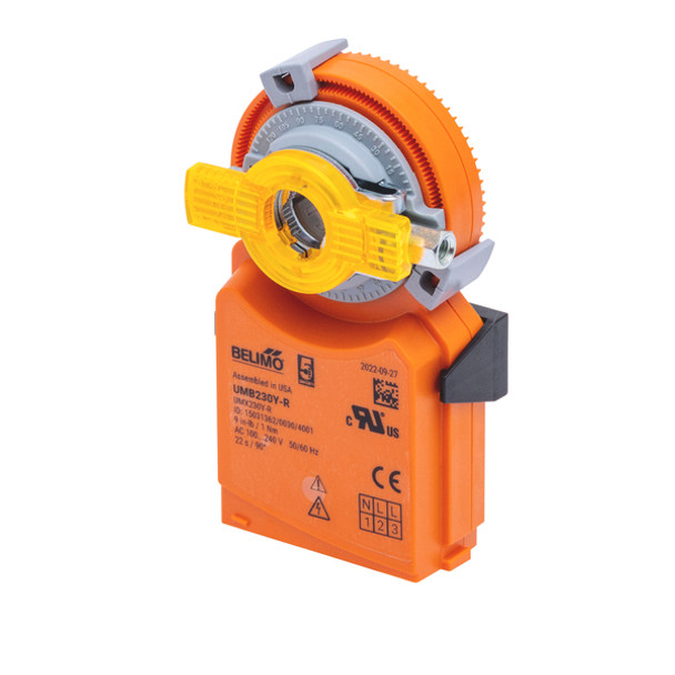 Rotary Actuator, 1 Nm, AC 100...240 V, On/Off, Floating point, 22 s, IP20, clockwise rotation, Connector Plug