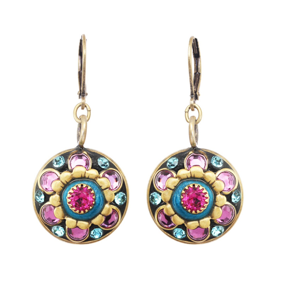 Michal Golan Michal Golan Navy Flower Earrings