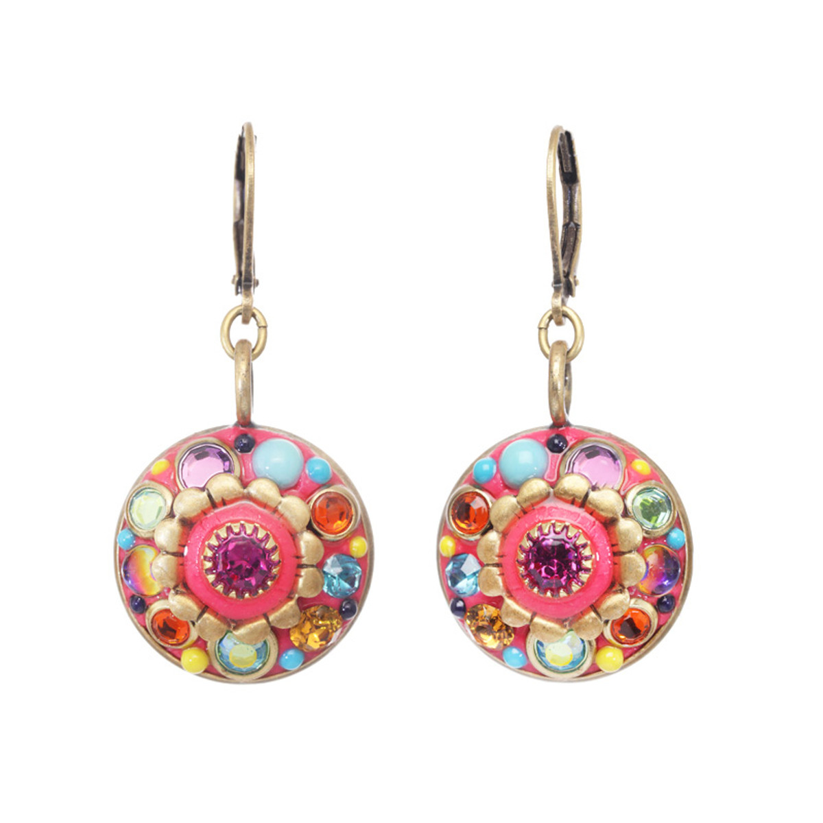 Michal Golan Michal Golan Neon Pink Flower Earrings