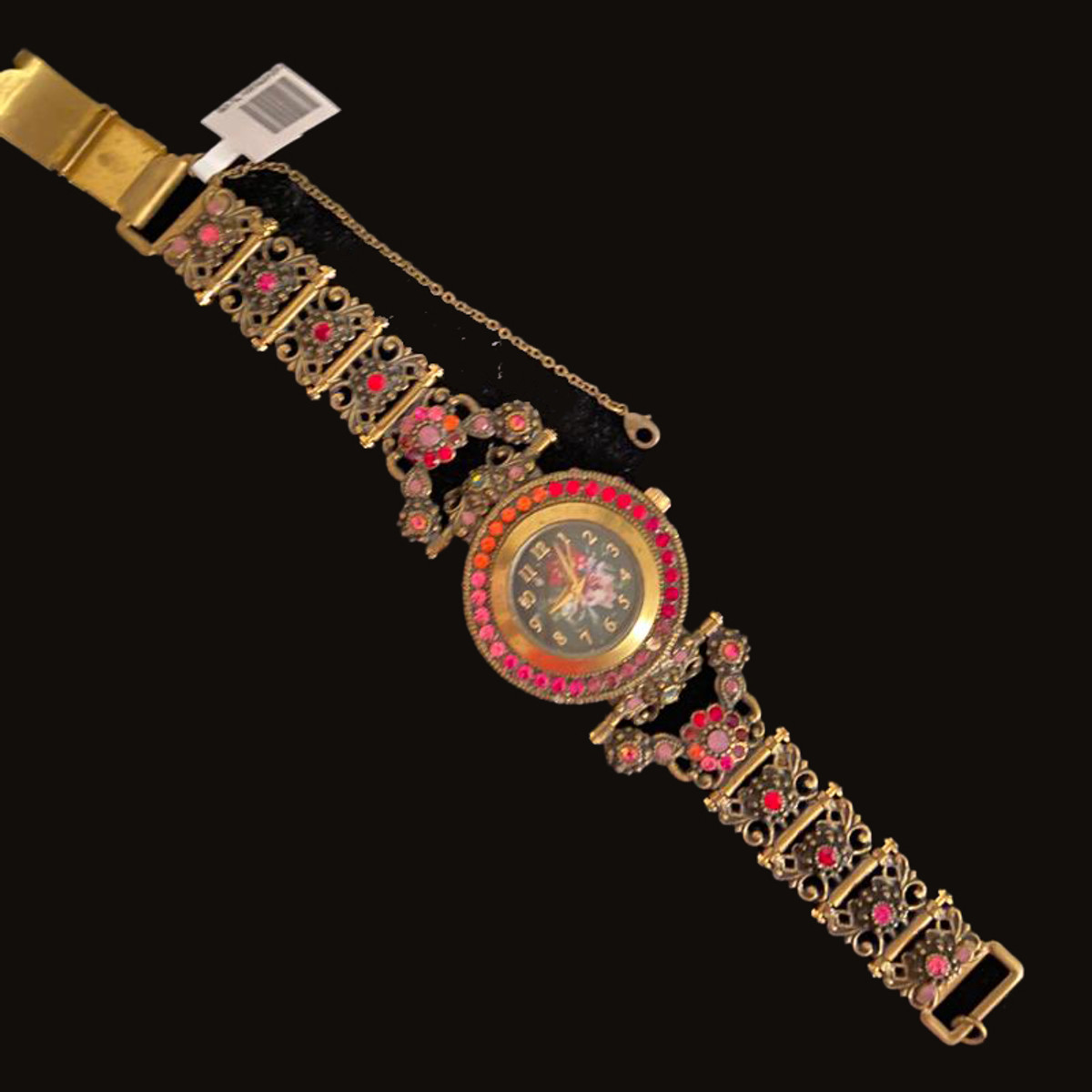 Michal Negrin Cameo Jeweled Wrist Crystals Watch