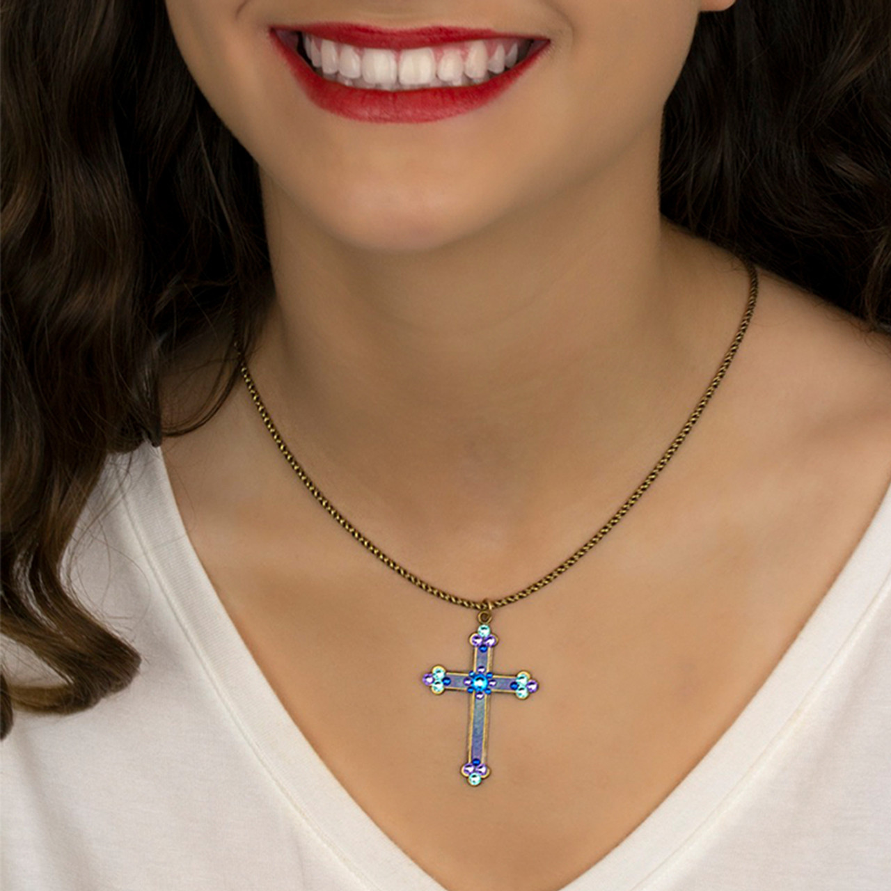 Swarovski crystal cross on sale pendant