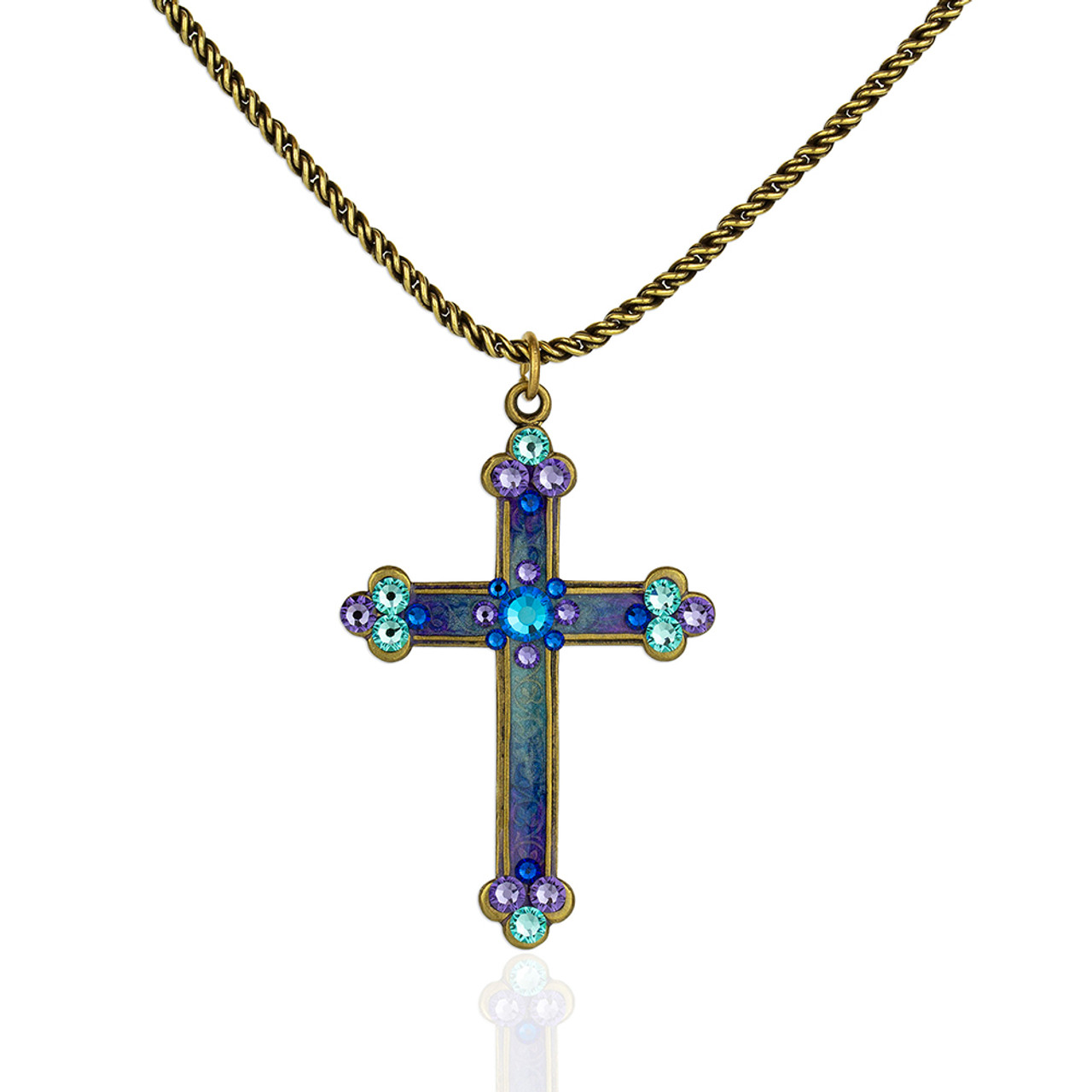 Swarovski Cross Necklace - Sky's Jewels