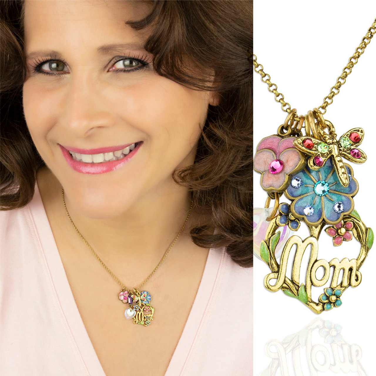 Anne Koplik A Bouquet for Mom Crystal Jumble Necklace