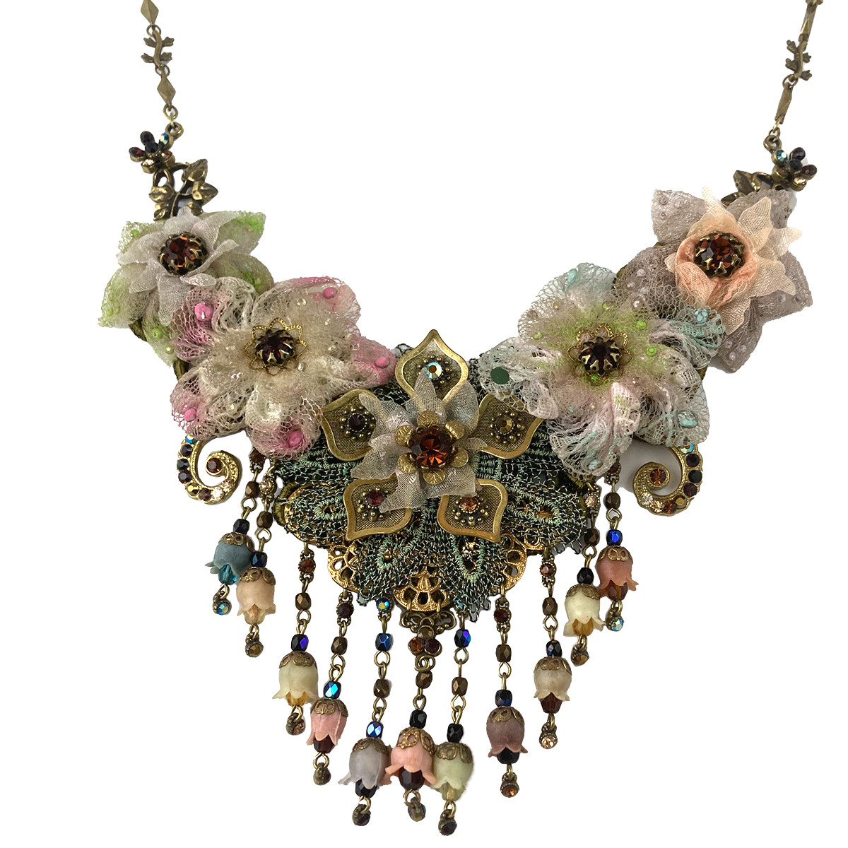 Michal Negrin Ring My Bell Swarovski Crystals Necklace