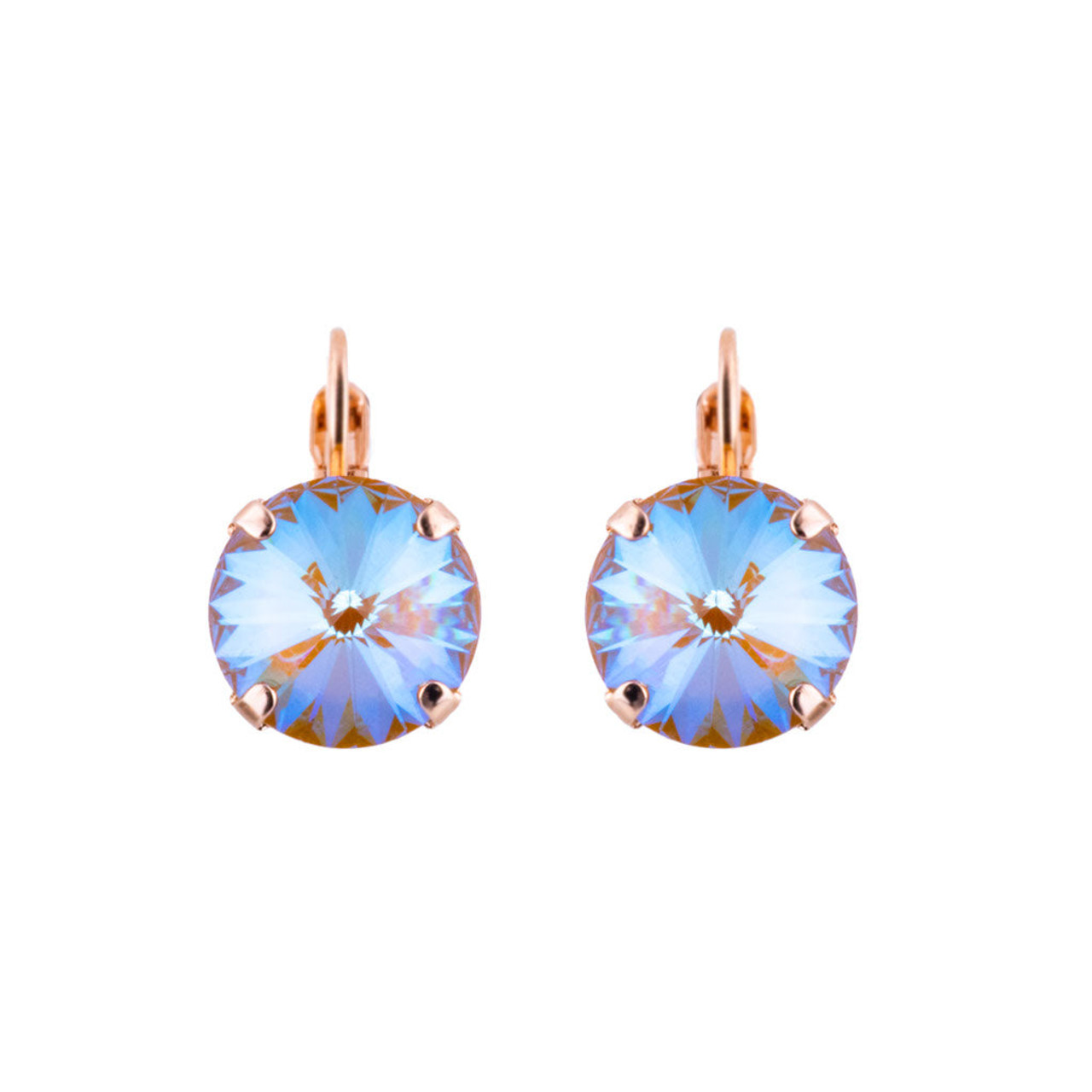 Extra Luxurious Single Stone Leverback Earring in 