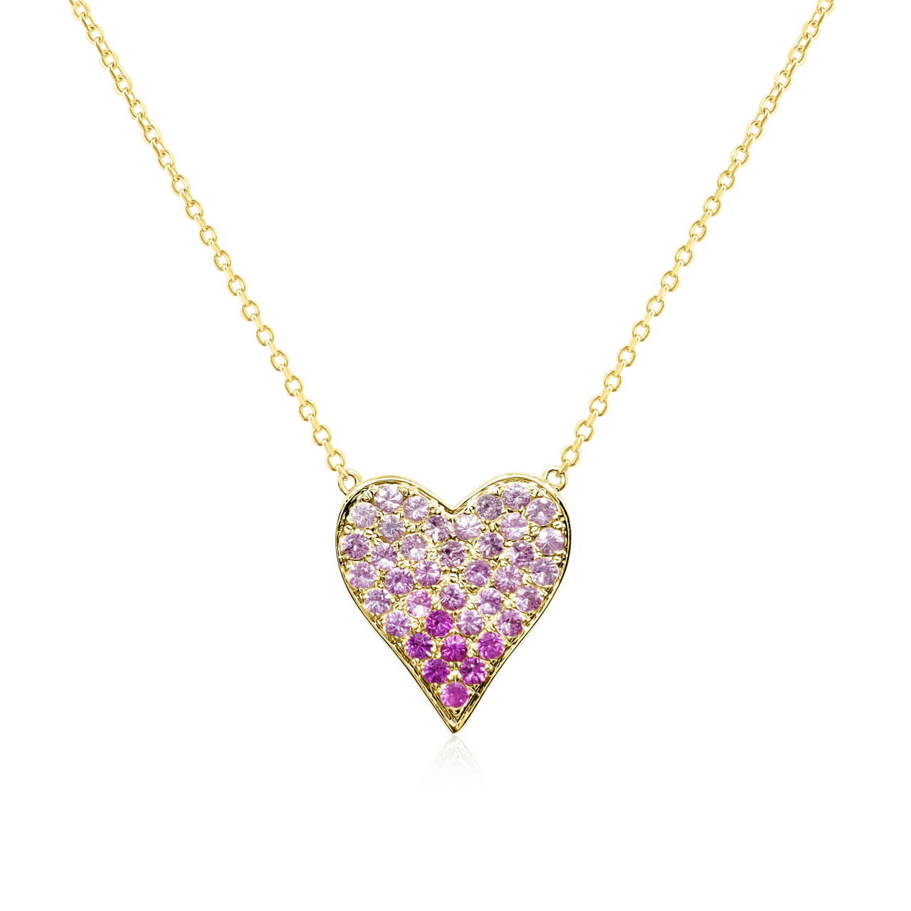 Ombre Pink Sapphire Necklace