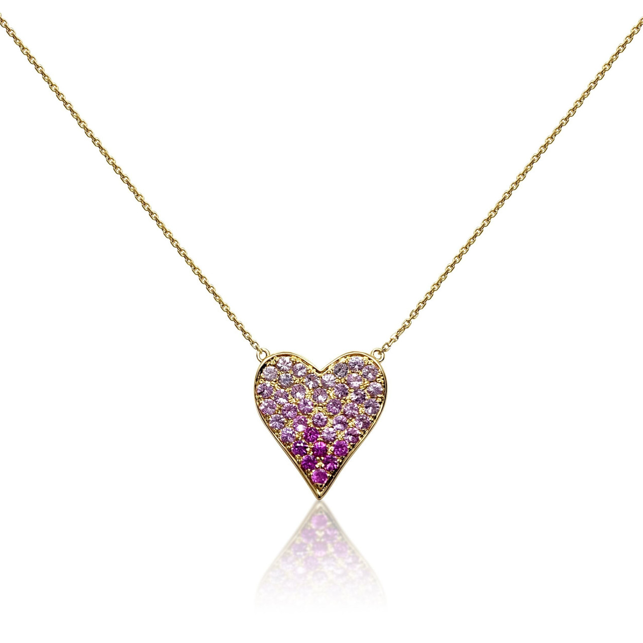 Ombre Pink Sapphire Necklace