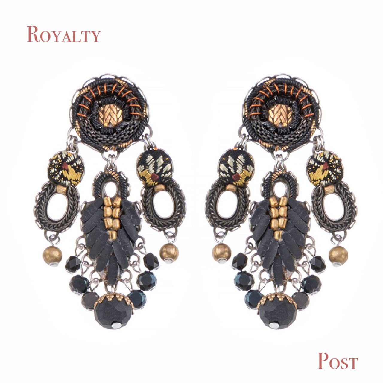 Ayala Bar Royalty Black Gold Affair Earrings