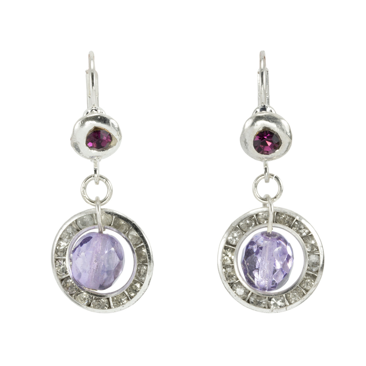 Anat Collection Elegant Purple Sterling Perfection Earrings