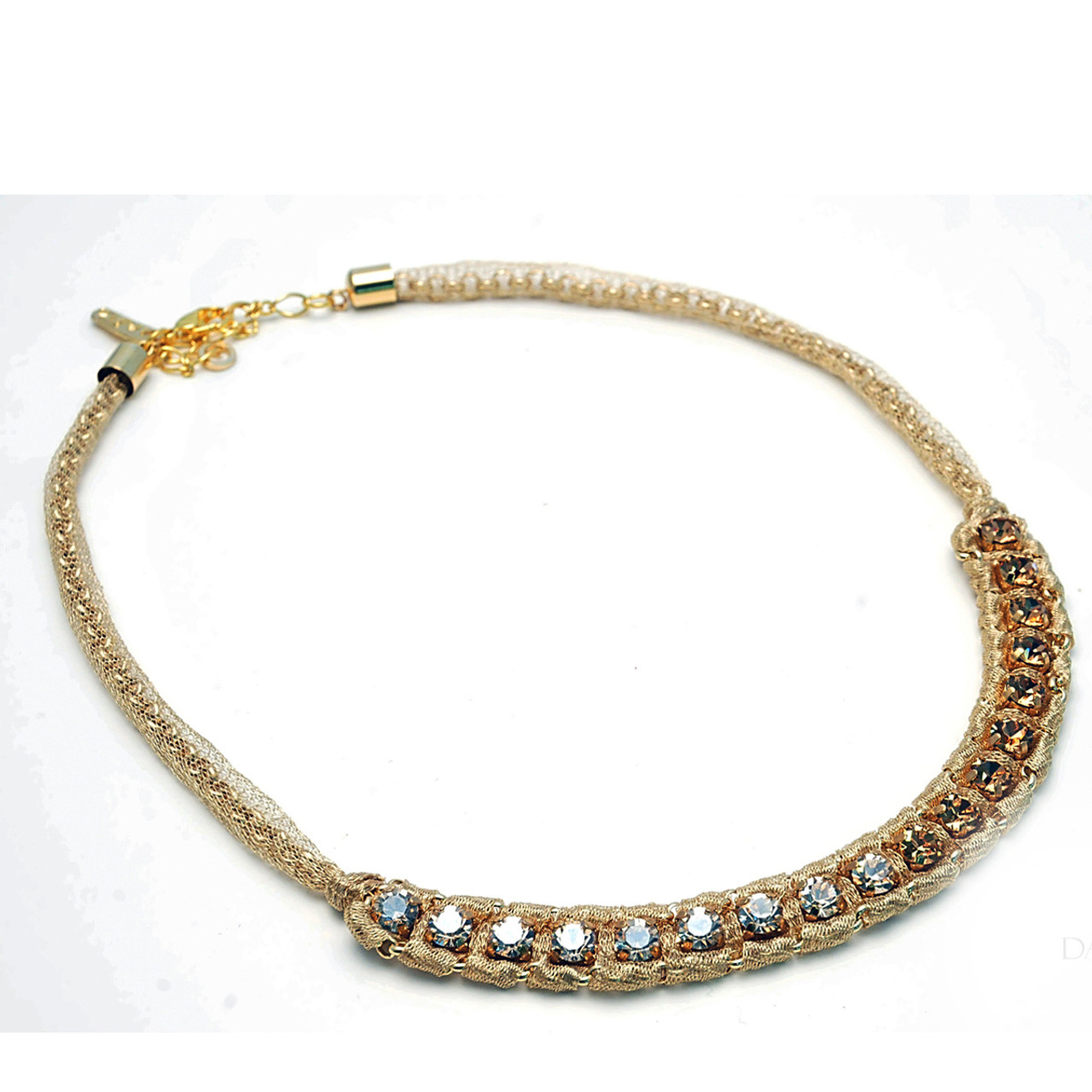 gold mesh necklace