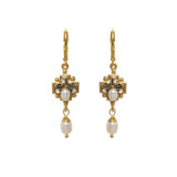 Michal Golan White Elegante Earrings