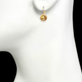 Michal Golan Citrine Tiny Gold Earrings