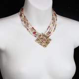 Michal Golan Pearl Blossom Beaded Diamond Necklace