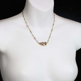 Michal Golan Pearl Blossom Crescent Necklace