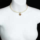 Michal Golan Dazzling Nude Hamsa Choker