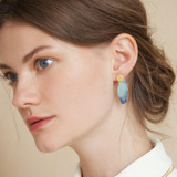 Joidart Expressionista Medium Earrings With Blue