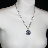 Michal Golan Cerulean Circle of Life Double Chain Necklace