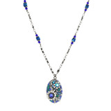 Michal Golan Cerulean Sunday Best Oval Necklace