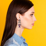 Ayala Bar Fallen in Love Deep Purple Earrings