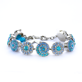 Mariana Extra Luxurious Shell and Flower Bracelet inFlorida Blues