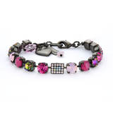 Mariana Must Have Cluster and Pave Bracelet in Vitral Pink