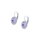 Mariana Halo Disc Leverback Earrings in Wildberry