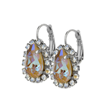 Mariana Pear Halo Leverback Earrings in Peace