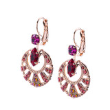 Mariana Round Shell Marquise Leverback Earrings in Hibiscus