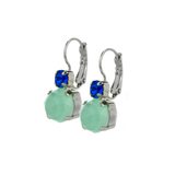 Mariana Lovable Double Stone Leverback Earrings in Serenity