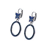 Mariana Circle Butterfly Leverback Earrings in Sleepytime