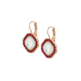 Mariana Octagon Halo Leverback Earrings in Happiness