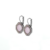 Mariana Octagon Halo Leverback Earrings in Love