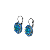 Mariana Large Pave Leverback Earrings in Serenity