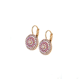 Mariana Large Pave Leverback Earrings in Love