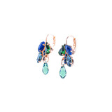 Mariana Multi Stone Cluster Leverback Earrings in Chamomile