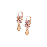 Mariana Wallflower Leverback Earrings in Chai