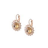 Mariana Extra Luxurious Flower Leverback Earrings in Chai