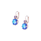 Mariana Double Round and Cushion Cut Leverback Earrings in Wildberry