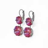 Mariana Small and Large Cushion Cut Leverback Earrings in Sun Kissed Blush