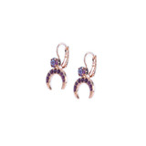 Mariana Crescent Moon Post Earrings in Wildberry