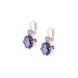 Mariana Extra Luxurious Double Stone Leverback Earrings in Wildberry