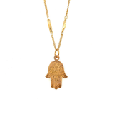 Mariana Hamsa Pendant in Champagne and Caviar Rose Gold