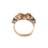 Mariana Flower and Butterfly Adjustable Ring in Peace