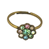 Michal Negrin African Daisy Crystal Adjustable Ring