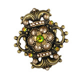Michal Negrin Royal Queen Seal Crystal Adjustable Ring