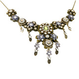Michal Negrin Victorian Royal Statement Swarovski Crystals Necklace