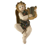 Michal Negrin Angel With Harp Statue