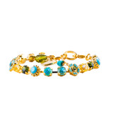 Mariana Petite Flower and Cluster Bracelet in Pistachio - Preorder