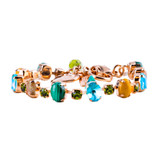 Mariana Alternating Oval and Round Stone Bracelet in Pistachio - Preorder
