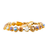 Mariana Petite Flower and Cluster Bracelet in Butter Pecan - Preorder